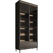 Meubella - Vitrinekast Timoteo - Mat zwart - 92 cm