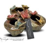 Villa Pottery  Butterfly Vlinder Nature Creme vaas - 10