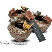 Villa Pottery  Butterfly Vlinder Roze vaas - 10