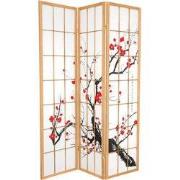 Fine Asianliving Japanse Kamerscherm B135xH180cm 3 Panelen Shoji