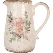 Clayre & Eef Decoratie Kan 21x15x23 cm Beige Keramiek
