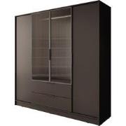 Meubella - Kledingkast Knox - Zwart - 206 cm