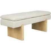 Halbankje Grijs/Naturel - 120x40x45cm - Jappo