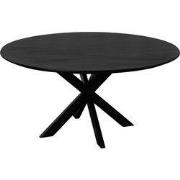 QUVIO Eettafel Sofia - Rond - Kruispoot - FSC® - ø150 cm - Zwart