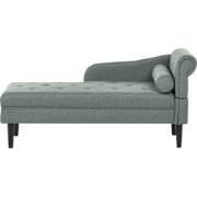 YVOIRE - Chaise longue - Groen - Rechtszijdig - Polyester
