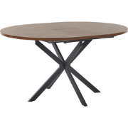 FRIONA - Uitschuifbare eettafel - Donkerhout/Zwart - MDF