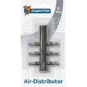 Rvs verdeelstuk 6 uitgangen Superfish