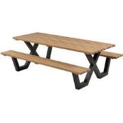 Picknicktafel hardhout metalen frame 230x160 cm