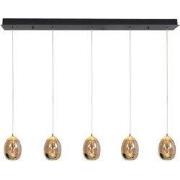 Industriële Glazen Highlight Golden Egg LED Hanglamp - Zwart