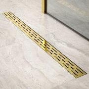 Douchegoot - 90cm- Goud - Standaard rooster - RVS - Met Flens