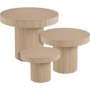 Mica Decorations Lux Bijzettafel - Set van 3 - Salontafels - Unieke Se...