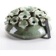 Villa Pottery  Groene Bloemen Tuitvaas Suus  - D14xH12