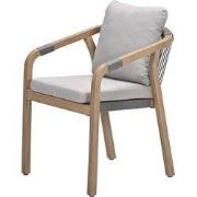 Santos dining fauteuil - acaciahout met white wash - taupe - sand