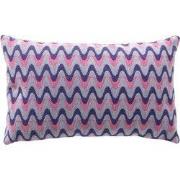 ALICE - sierkussen 30x50 cm - zigzagpatroon - Baby Lavender - paars