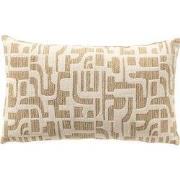 FABIA - kussenhoes 30x50 cm - Incense - bruin, wit