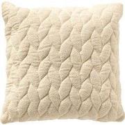 MADDY - sierkussen 45x45 cm - vlechtpatroon - Whisper White - wit