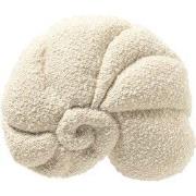 COLITA - sierkussen 35x40 cm - bouclé - schelpvorm - Snow White - wit