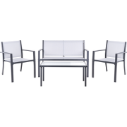 TAVOLETO - Tuinset 4-zits - Grijs - Metaal