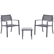 TAVOLETO - Balkonset - Donkergrijs - Metaal