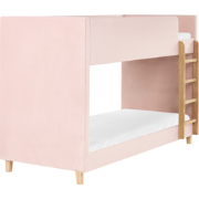 CHOCQUES - Stapelbed - Pastelroze - 90 x 200 cm - Fluweel