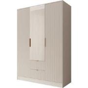 Meubella - Tavares - Kledingkast 3 deurs - Wit - 151x60x216 cm