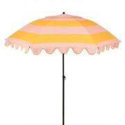 Edelman Jessy stokparasol streep geel - Ø197 x 238 cm