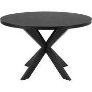 Eettafel Ø120cm Eikenhout - Zwart - Vancouver