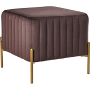 UTAH - Voetenbank - Donkerbruin - Fluweel