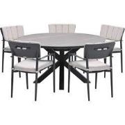 Garden Impressions Dane tuinset 6-delig - Duuk tuintafel Ø150 cm
