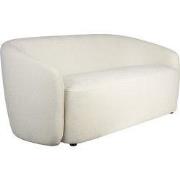 Bank 2-Zits - Stof Wit - Zitdiepte 53cm - 181x87x75cm - Len