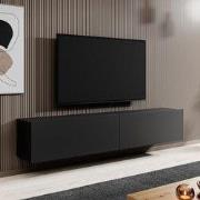 Meubella - TV-Meubel Asilento - Mat zwart - 180 cm