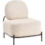 LUNDE -  Fauteuil - Beige - Polyester