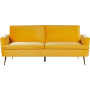 VETTRE  - Slaapbank 3-zits - Geel - Fluweel