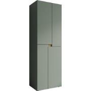 Meubella - Lombok - Kledingkast met 4 deuren - Groen - 60x42x184 cm