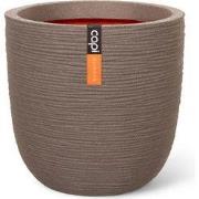 Pot bol Rib NL 35x34 warm taupe bloempot