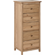 SALTON - Hoge kast met 5 lades - Lichte houtkleur - Sassafras