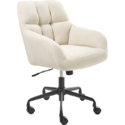 PALMDALE - Bureaustoel - Beige - Fluweel