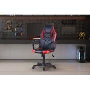 Gamingstoel 'Tiger' PU zwart/rood/grijs