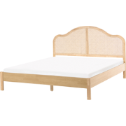 HOUNOUX - Tweepersoonsbed - Lichtbruin - 180 x 200 cm - MDF