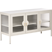 GLEORA - Dressoir met 3 deuren - Lichtbeige - Staal