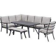 Garden Impressions Senja lounge dining set 5-delig links - sandstone