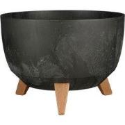 Mica Decorations Doppio Plantenbak op Poten - 18,5 x Ø33 cm - Plantenb...