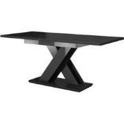 Meubella - Eetkamertafel Bari - Zwart marmerlook 180cm - Uitschuifbaar