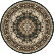 Nain Klassiek Medaillon - Rond - Laagpolig Oosters Vloerkleed - Vintag...