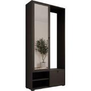 Meubella - Halkast Deacon - Zwart - 90 cm - Met spiegel