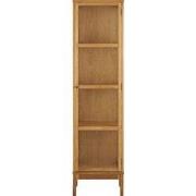Vitrinekast Naturel Hout - 47x40x180cm - Zamora
