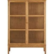 Vitrinekast Naturel Hout - 90x40x126cm - Zamora