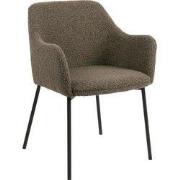 Eetkamerstoel Bruin Bouclé - Melilla - Set van 2