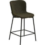 Barstoel Groen Bouclé - Maceda - Set van 2