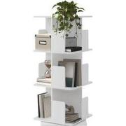 360° draaibare boekenplank met 3 niveaus & 12 vakken, wit, 40x94x40 cm...